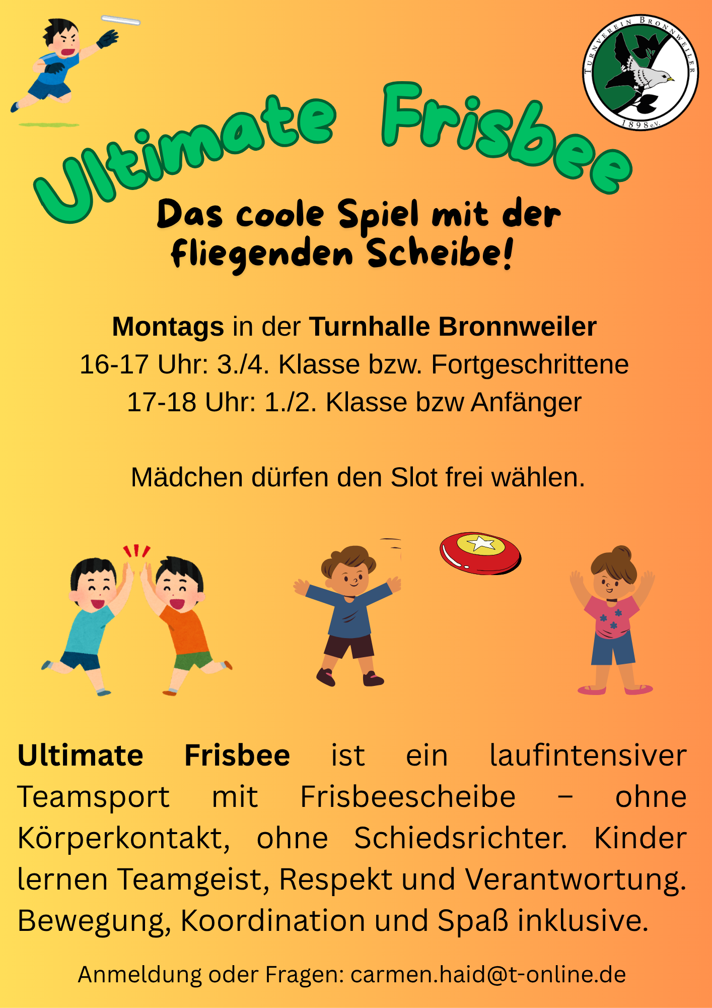 Flyer Ultimate Frisbee TV Bronnweiler
